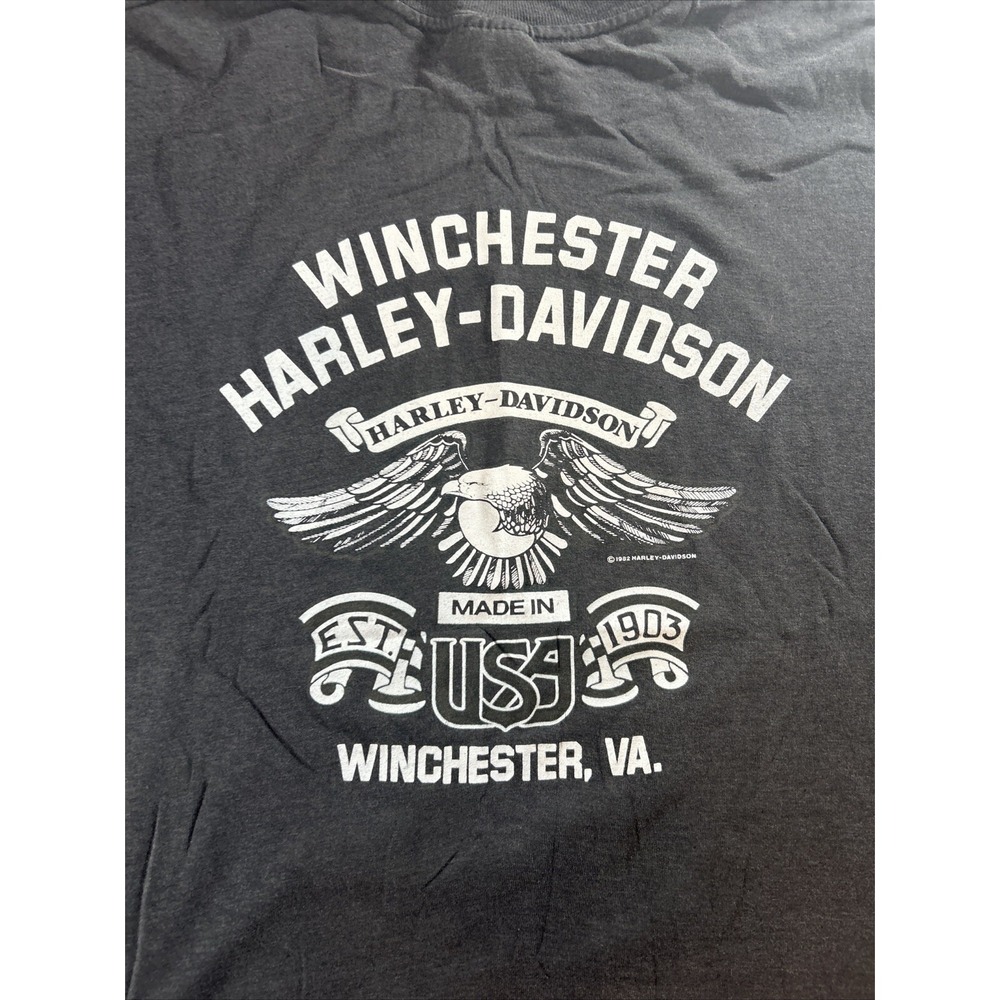 Vintage Harley Davidson Shirt XL Holoubek 80s Single Stitch Statue Of Liberty - Picture 11 of 15